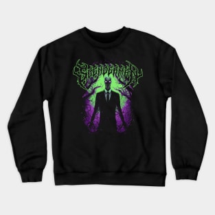 Parody Deathcore Band Tee of Slenderman - Menacing Metal Vibes Crewneck Sweatshirt